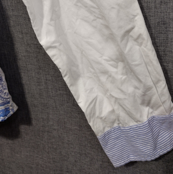 Etro Paisley Button Shirt Womens 42 Made in Italy Blue White Artsy Retro 90s Y2K - Picture 3 of 7